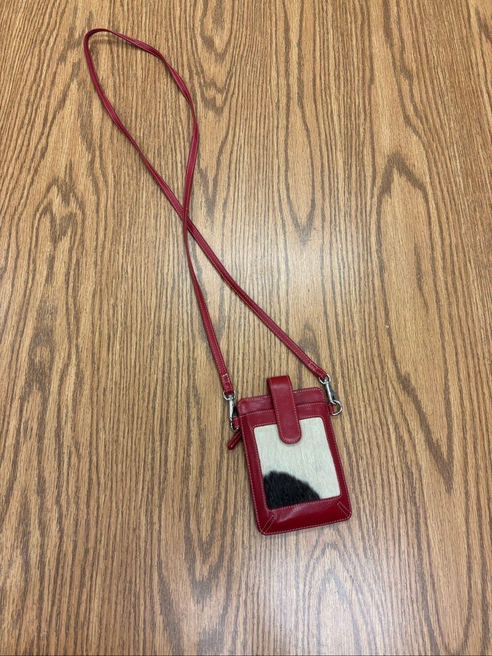 Leather and animal hair ID lanyard by Overland